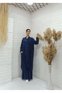 Kadın Çapraz Yaka Önü Kapalı Cepli Tunik