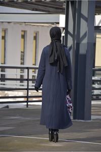 Kadın Degaje Yaka Atlı Ferace