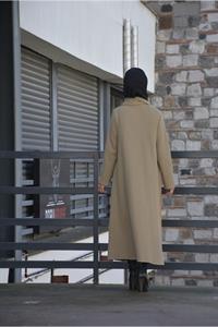 Kadın Degaje Yaka Atlı Ferace