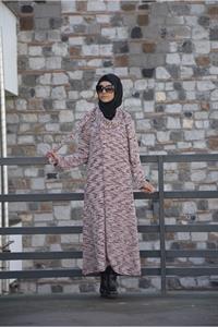 Kadın Degaje Yaka Atlı Ferace