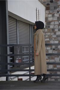 Kadın Degaje Yaka Atlı Ferace