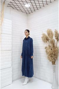 Kadın Degaje Yaka Cepli Elbise