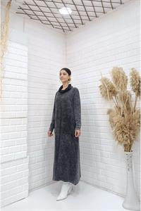 Kadın Degaje Yaka Cepli Elbise