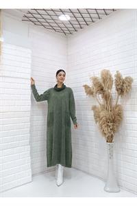 Kadın Degaje Yaka Cepli Elbise