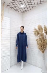 Kadın Degaje Yaka Cepli Elbise