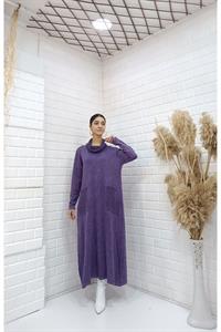 Kadın Degaje Yaka Cepli Elbise