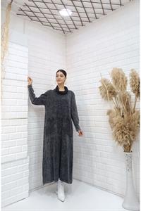 Kadın Degaje Yaka Cepli Elbise