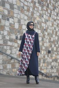 Kadın Degaje Yaka Düğmeli Ferace