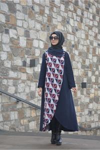 Kadın Degaje Yaka Düğmeli Ferace