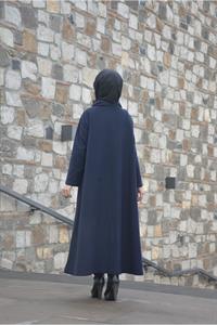 Kadın Degaje Yaka Düğmeli Ferace