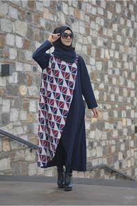 Kadın Degaje Yaka Düğmeli Ferace