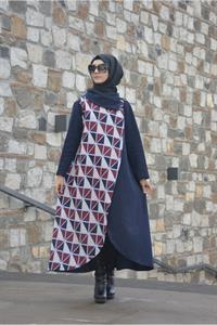 Kadın Degaje Yaka Düğmeli Ferace