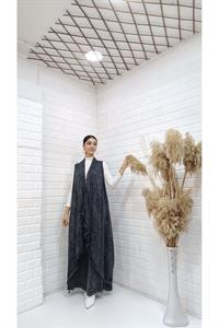 Kadın Etekleri ve Boyunu İp Detaylı Yelek