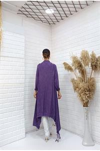 Kadın Etekleri ve kolları İp Detaylı Hırka