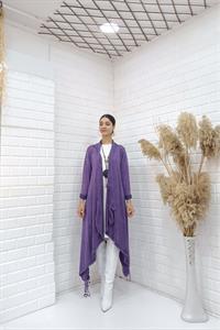 Kadın Etekleri ve kolları İp Detaylı Hırka