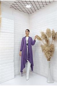 Kadın Etekleri ve kolları İp Detaylı Hırka