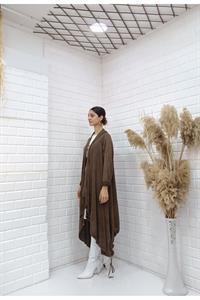 Kadın Etekleri ve kolları İp Detaylı Hırka