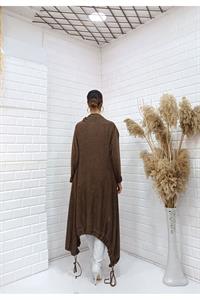 Kadın Etekleri ve kolları İp Detaylı Hırka