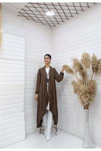 Kadın Etekleri ve kolları İp Detaylı Hırka