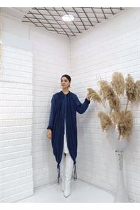 Kadın Etekleri ve kolları İp Detaylı Hırka