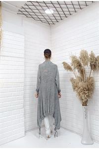 Kadın Etekleri ve kolları İp Detaylı Hırka