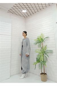 Kadın Kapüşonlu Fileli Hırka