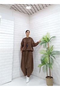 Kadın Kapüşonlu Şalvar Takım