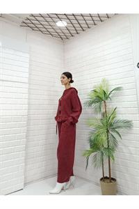 Kadın Kapüşonlu Şalvar Takım