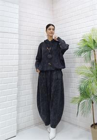 Kadın Kapüşonlu Şalvar Takım antrasit