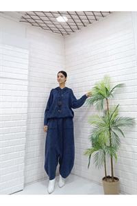 Kadın Kapüşonlu Şalvar Takım