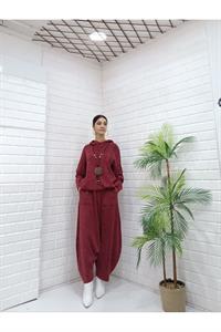 Kadın Kapüşonlu Şalvar Takım