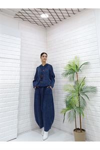 Kadın Kapüşonlu Şalvar Takım