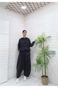 Kadın Kapüşonlu Şalvar Takım