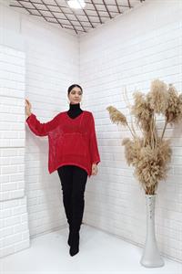 Kadın Ve Yaka Kapüşonlu Önü Tek Cepli Bluz