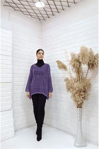 Kadın Ve Yaka Kapüşonlu Önü Tek Cepli Bluz