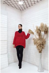 Kadın Ve Yaka Kapüşonlu Önü Tek Cepli Bluz