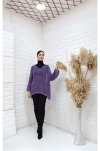 Kadın Ve Yaka Kapüşonlu Önü Tek Cepli Bluz