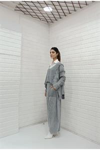 Kadın Ve Yaka Püskül Detaylı Şalvar Takım