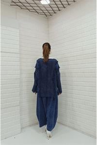 Kadın Ve Yaka Püskül Detaylı Şalvar Takım