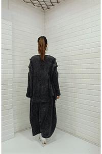 Kadın Ve Yaka Püskül Detaylı Şalvar Takım