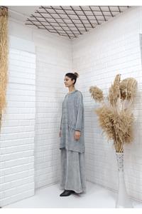 Kapşonlu Cep Detaylı Püsküllü Salaş Tunik