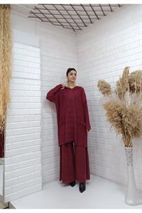 Kapşonlu Cep Detaylı Püsküllü Salaş Tunik