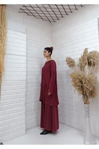 Kapşonlu Cep Detaylı Püsküllü Salaş Tunik