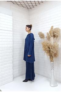 Kapşonlu Cep Detaylı Püsküllü Salaş Tunik