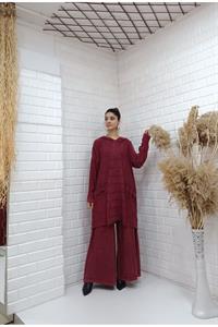 Kapşonlu Cep Detaylı Püsküllü Salaş Tunik