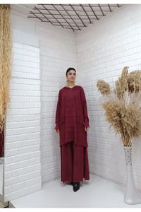 Kapşonlu Cep Detaylı Püsküllü Salaş Tunik