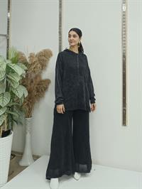 Kapşonlu file ikili takım antrasit