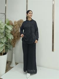 Kapşonlu file ikili takım antrasit