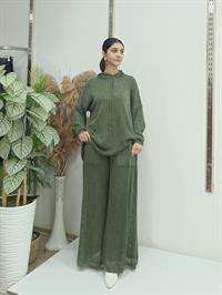 Kapşonlu file ikili takım hakiyeşil