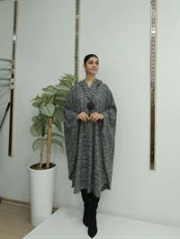 Kapüşonlu Panço Antrasit